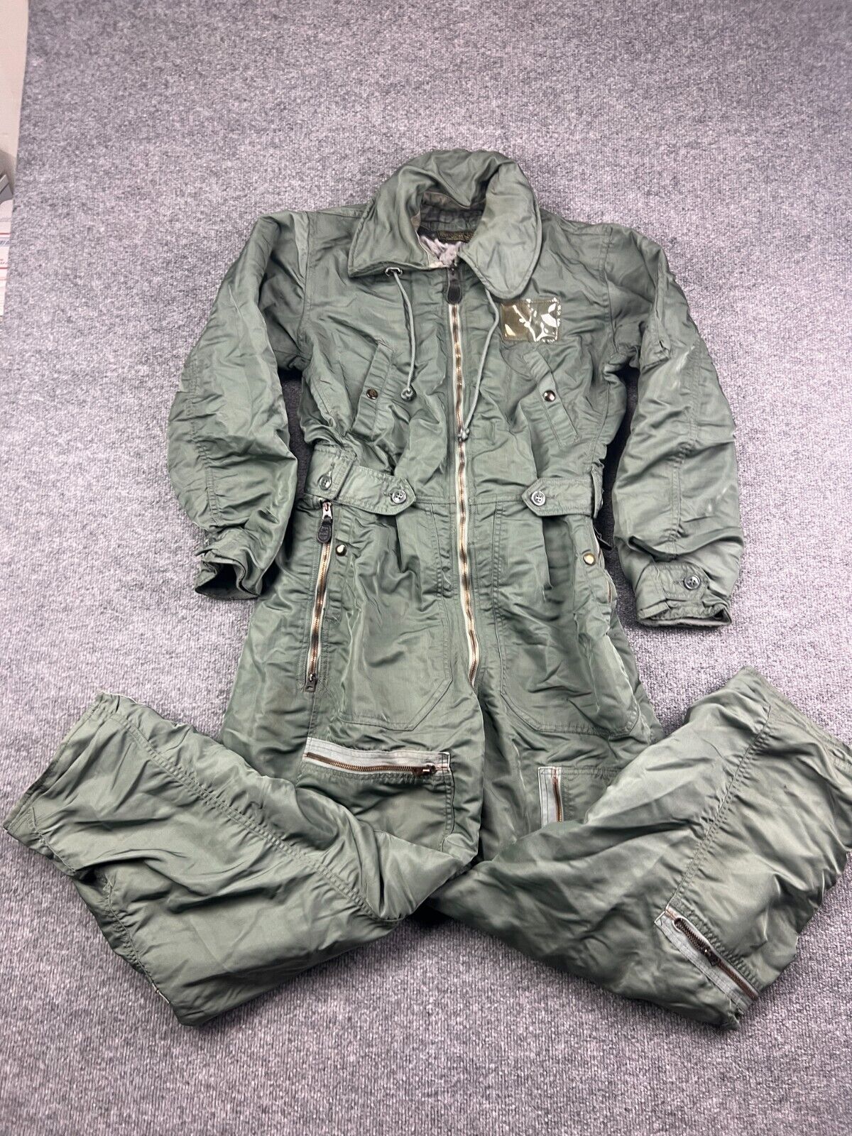 Vintage US Air Force Flying Coveralls Men's Small Long Green CWU-1/P MIL-C257R6
