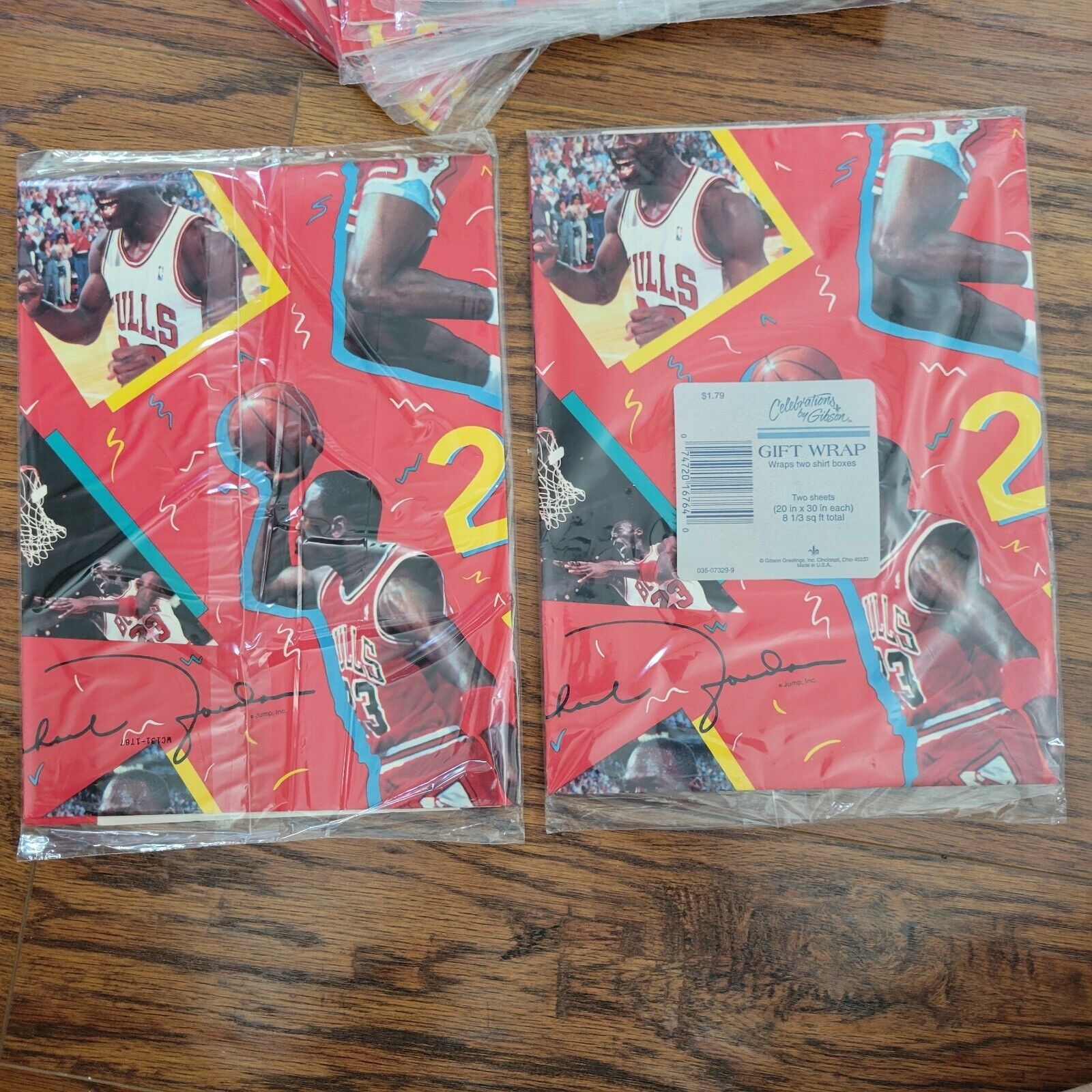 Vintage Michael Jordan Gift Wrap Paper￼ Celebrations By Gibson 20\