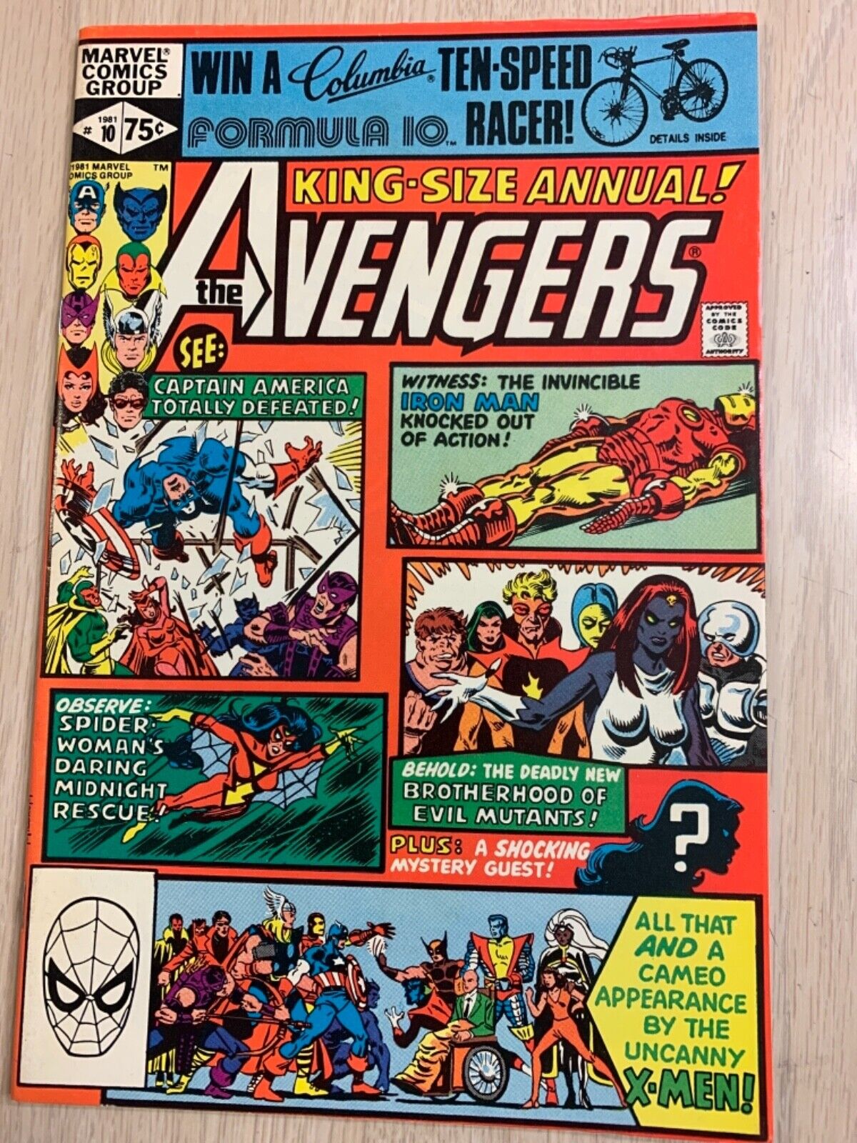 AVENGERS KING-SIZE ANNUAL 10 NM WHITE PAGES 1981 IST ROGUE & MADELYN PRYOR X-MEN