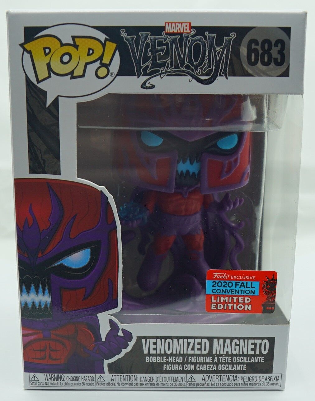 Funko Pop Marvel Venom Venomized Magneto #683 2020 NYCC Limited Edition Excl.