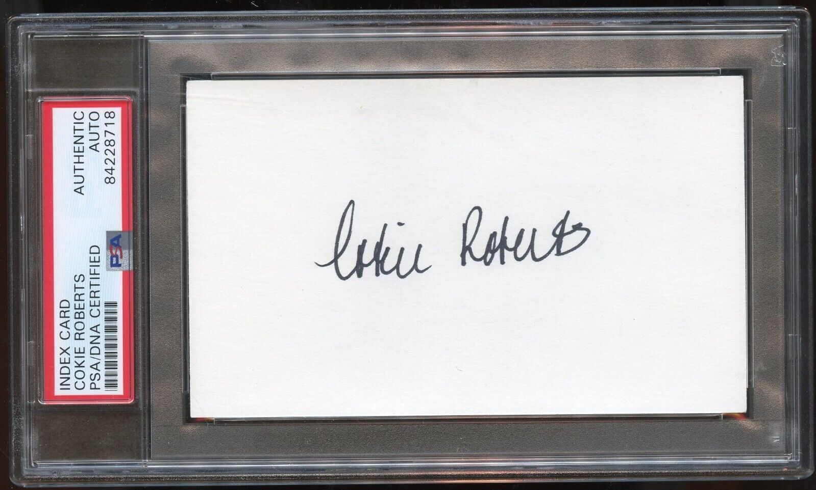 Cokie Roberts d2019 signed autograph auto 3x5 card American Journalist & Author