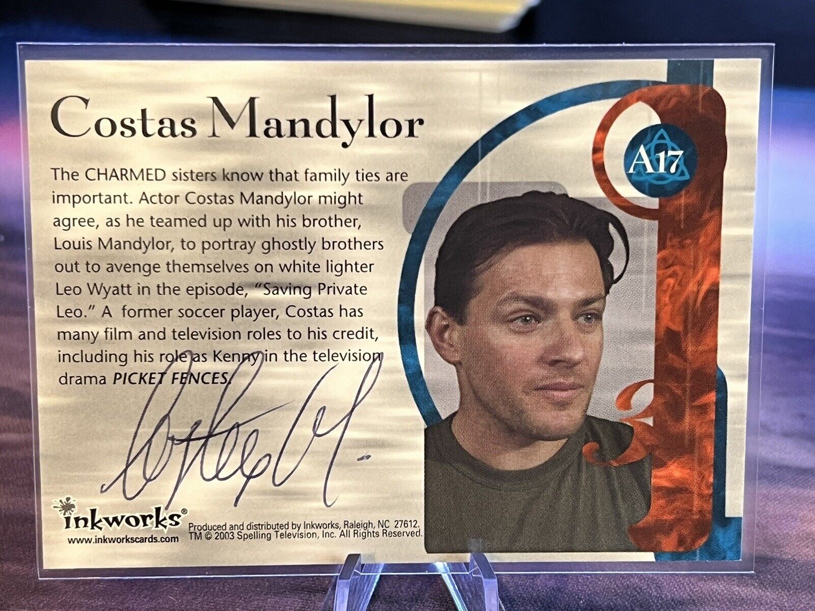 Charmed The Power Of Three Costas Mandylor A17 Autograph Card as Rick Lang
