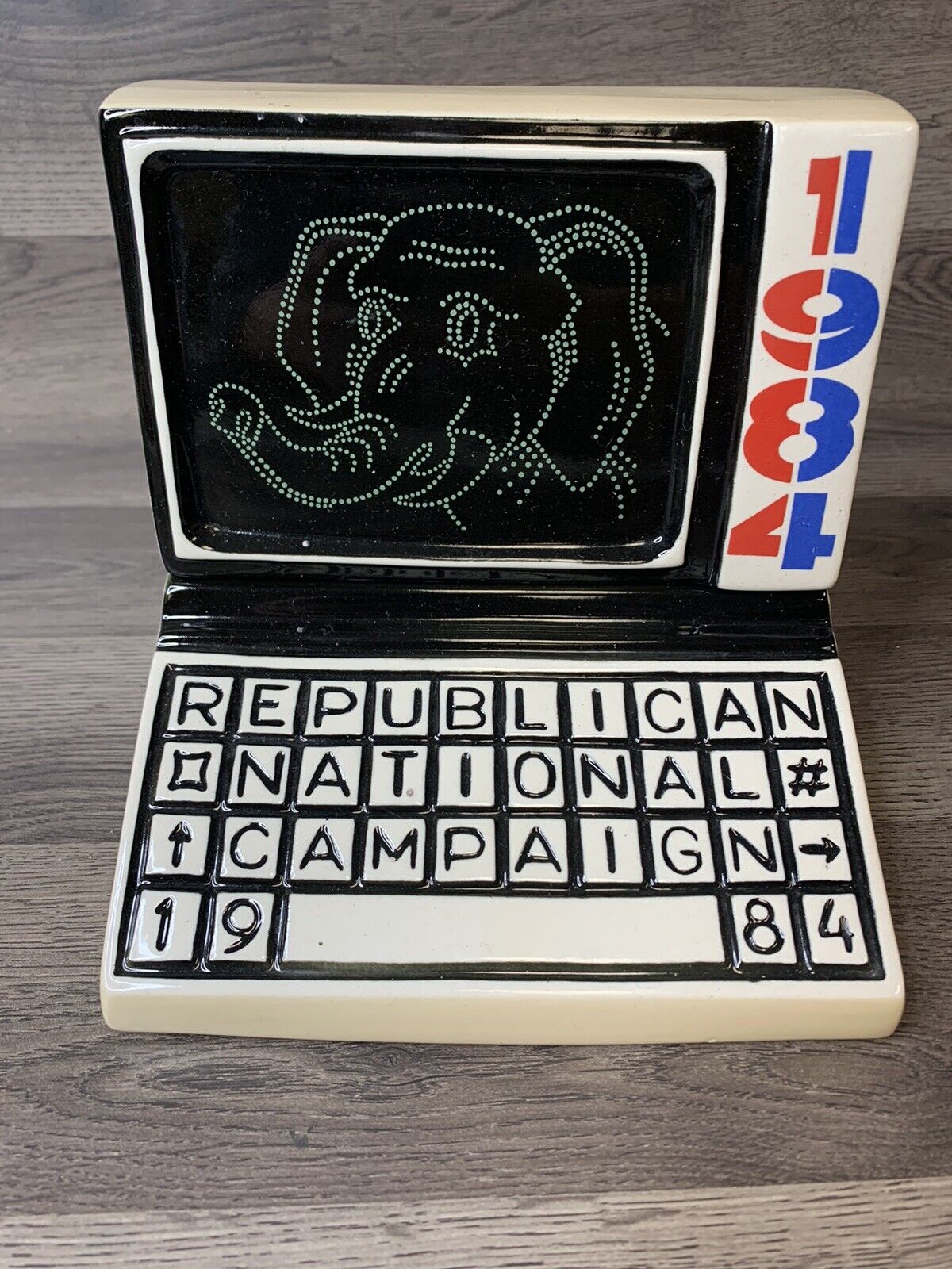 Vintage 1984 Republican National Campaign Jim Beam Computer Decanter