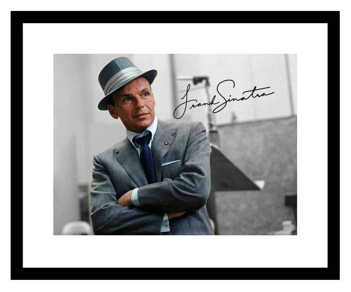 Frank Sinatra 8x10 Signed Photo Print Color RAT PACK Blue Eyes Autographed