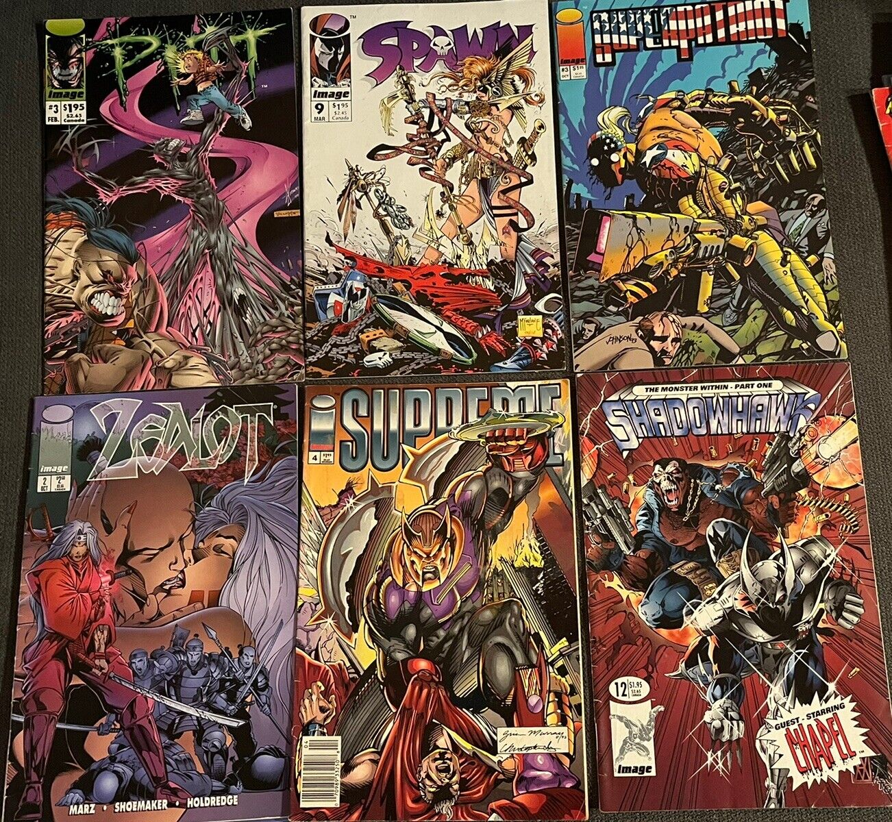 Lot Of 14 Comic Books, 90s, IMAGE, Spawn, Pitt, Supreme, ShadowHawk, More
