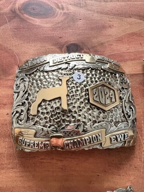 Acadiana Livestock Supreme Champion Trophy Belt Buckle (1 of 10 Available)