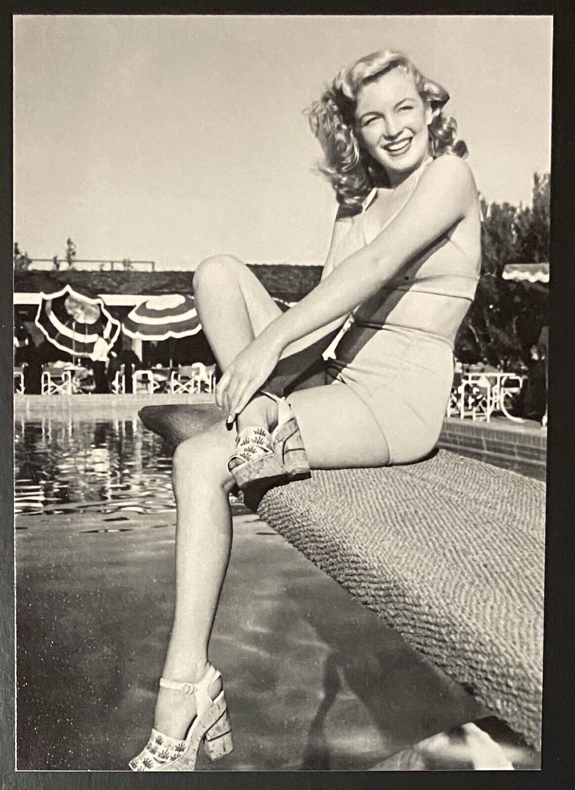 1947 Marilyn Monroe Original Photo Bernard Palm Springs Racquet Club Vintage