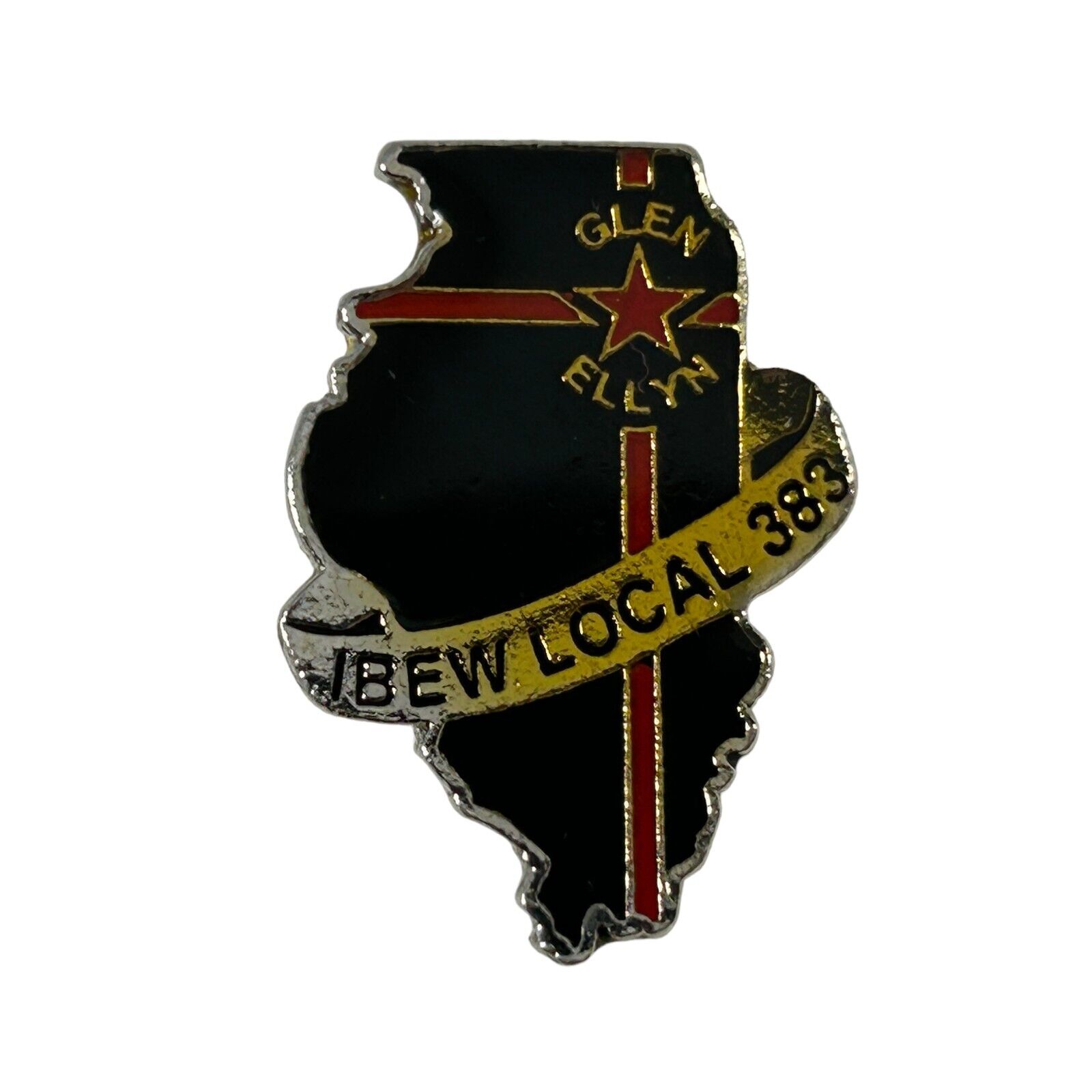 IBEW Local 383 Vintage 90s Lapel Pin Glen Ellyn Illinois Labor Union Pinback