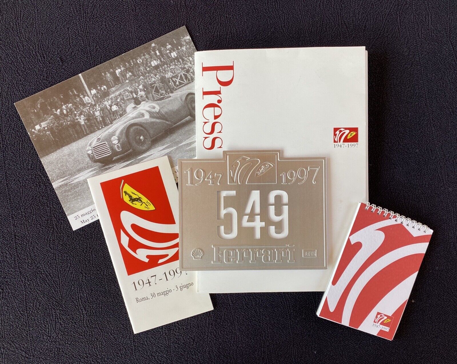 Ferrari 50th Anniversary Events 1997 Press Kit Photo Notebook Modena Rome
