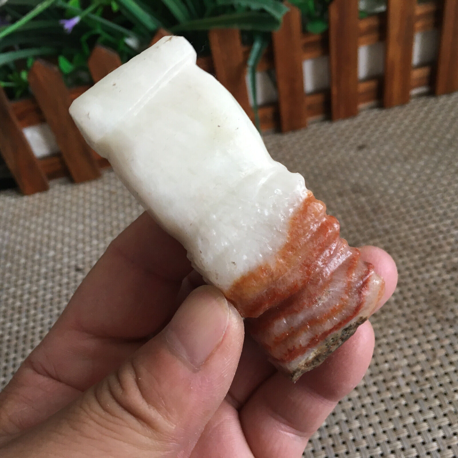 142g Rare natural pork stone crystal rough specimen for treatment of health 9623