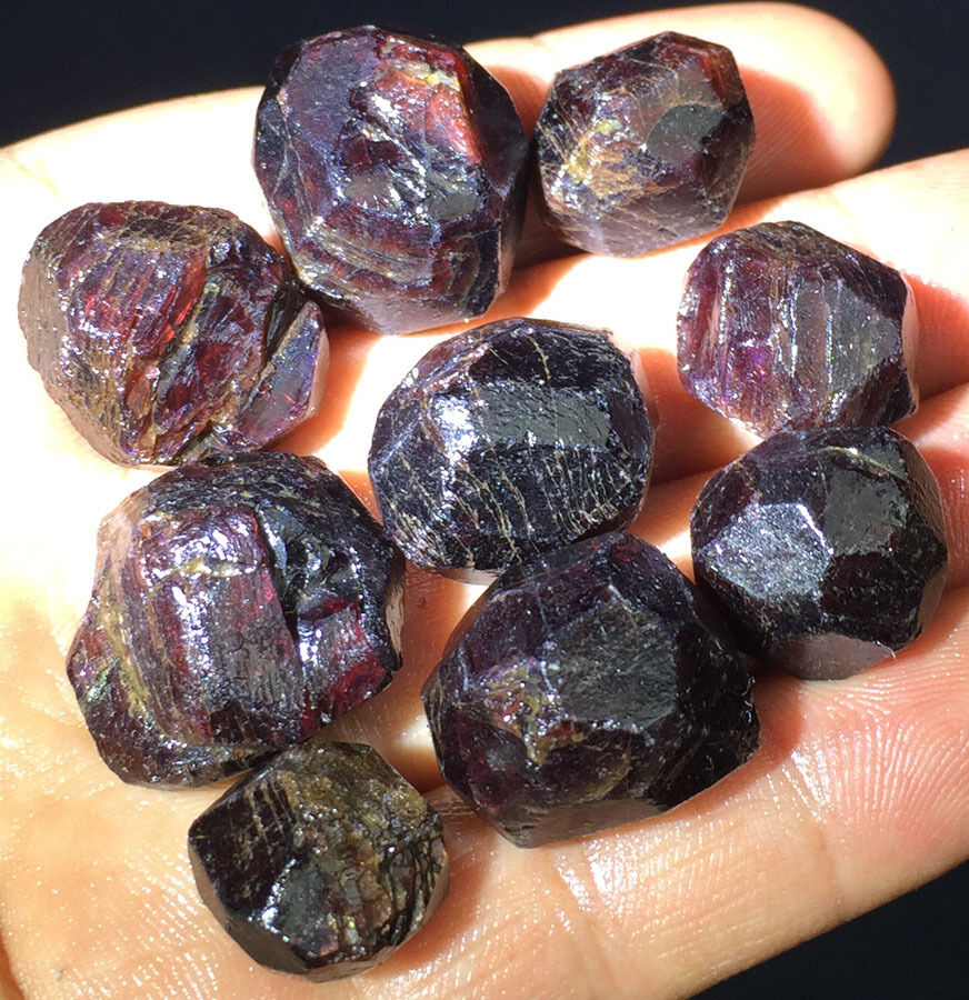 100g 9PCS New Find Raw Natural Rare Garnet Crystal Specimens