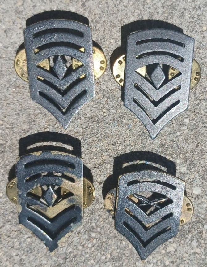 Vintage Military US Army Pins First Sergeant Rank Lapel Pins Lot Of 4