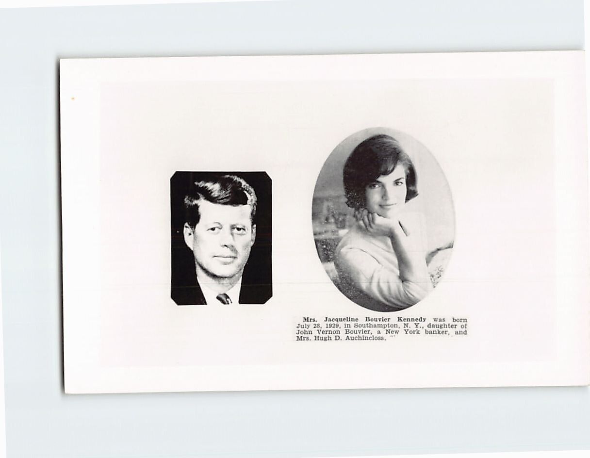 Postcard Mrs. Jacqueline Bouvier Kennedy