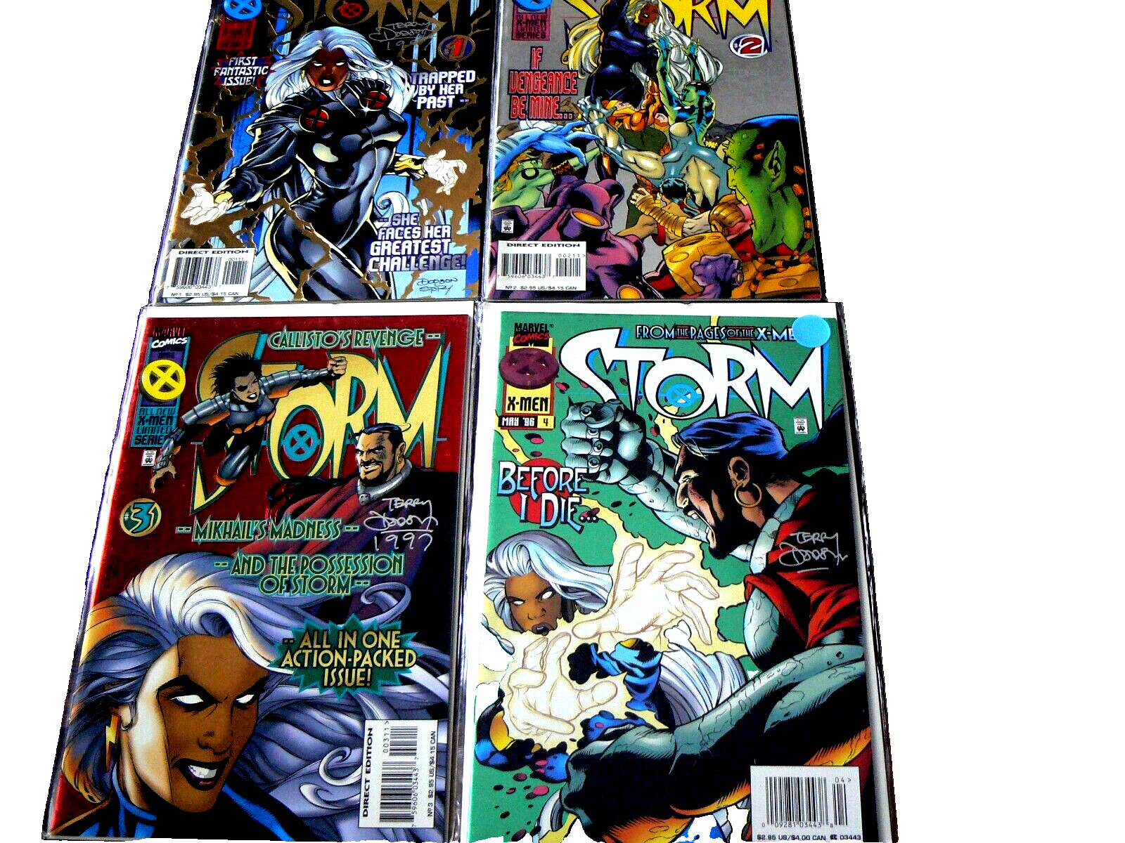 STORM vol 1, #1,2,3,4 Signed by Artist Dodson, Bagged & Boarded, 
