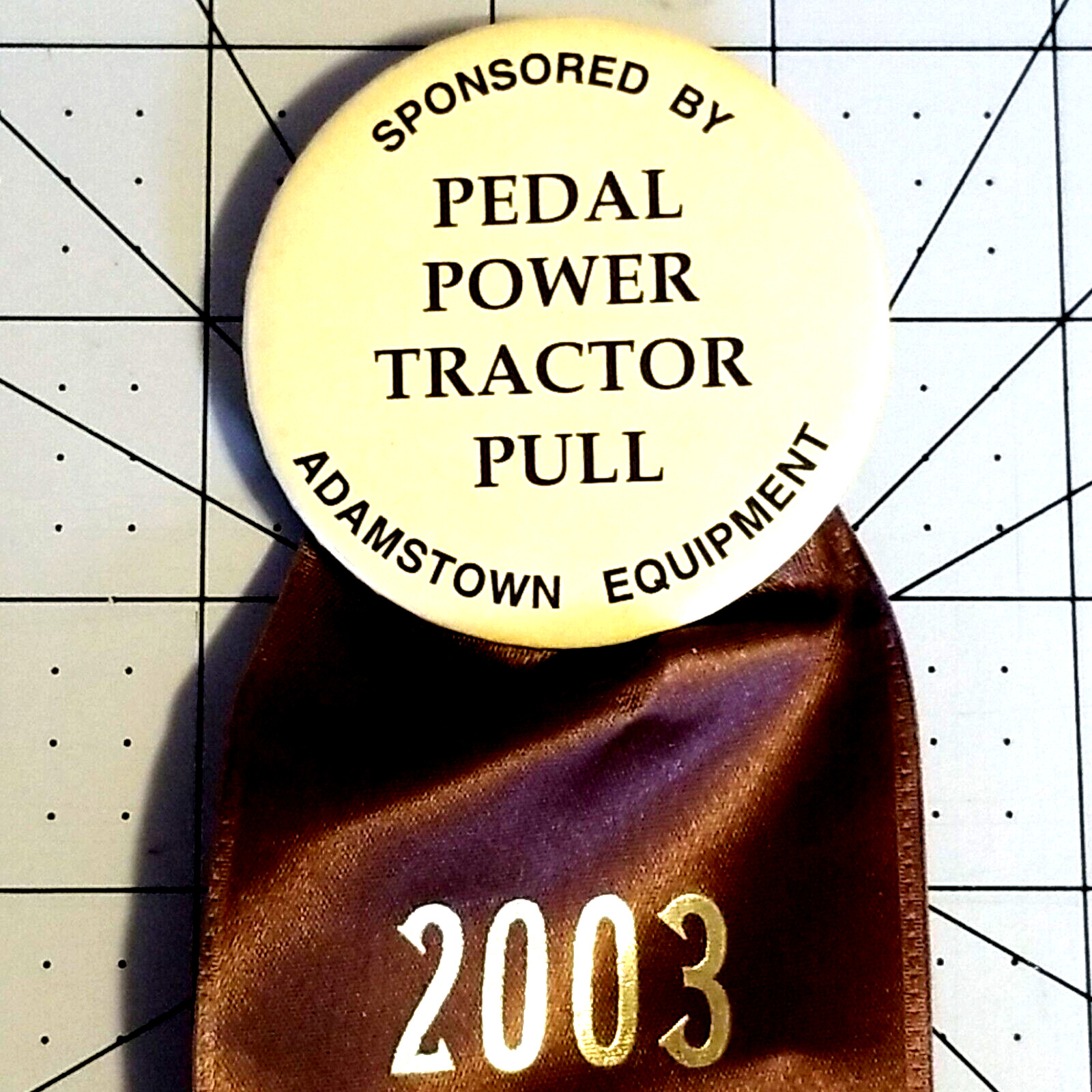 Reading PA Fair Button Pin PEDAL POWER TRACTOR PULL 2003 PA BU128 Evanstown