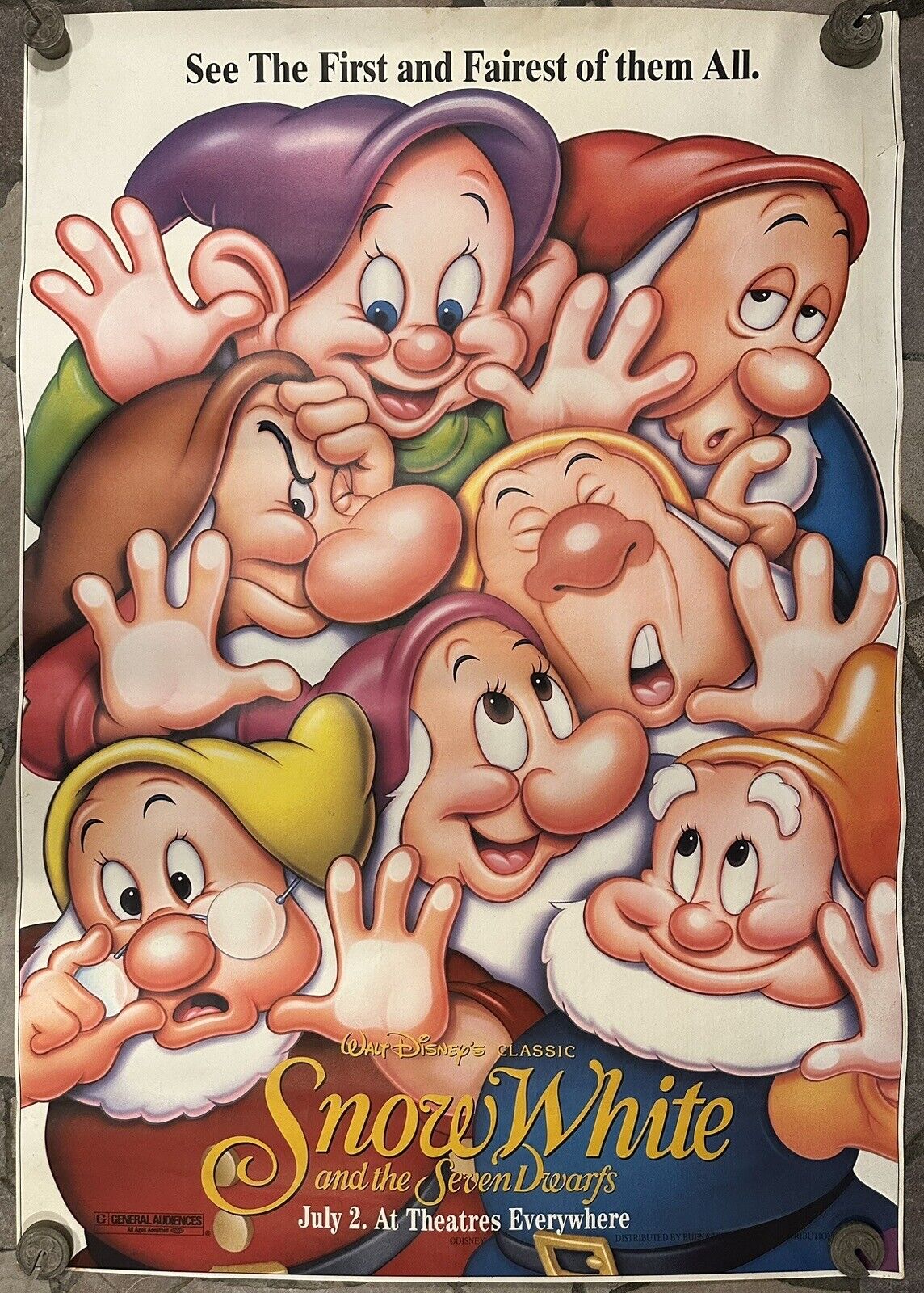 Snow White and the Seven Dwarfs (Buena Vista, R-1993). Poster (68\