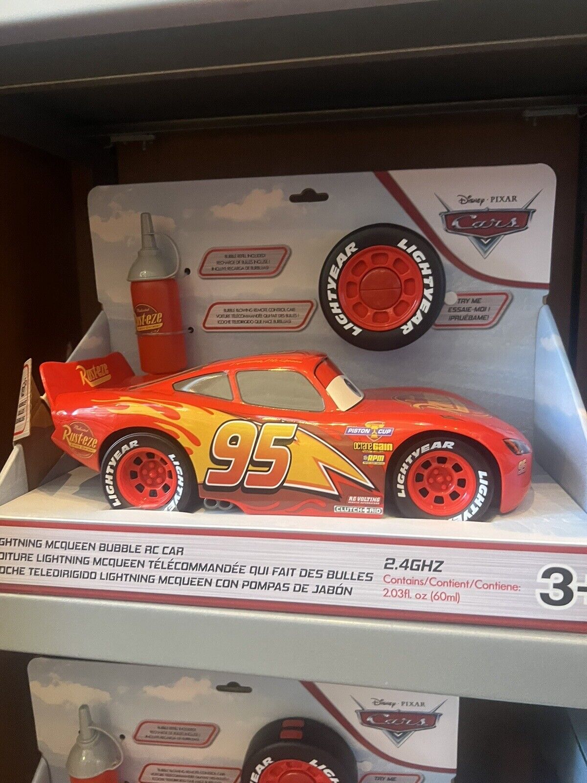 Disney Parks Cars Lightning McQueen Bubble RC Car Toy New with Box.