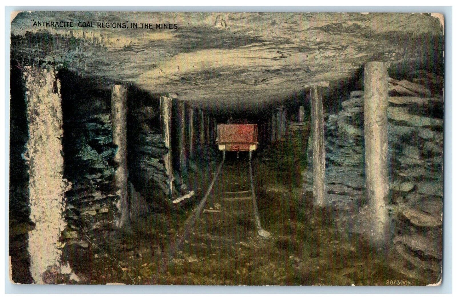 c1910 Anthracite Coal Regions Mines Hauling Mining Pennsylvania Vintage Postcard