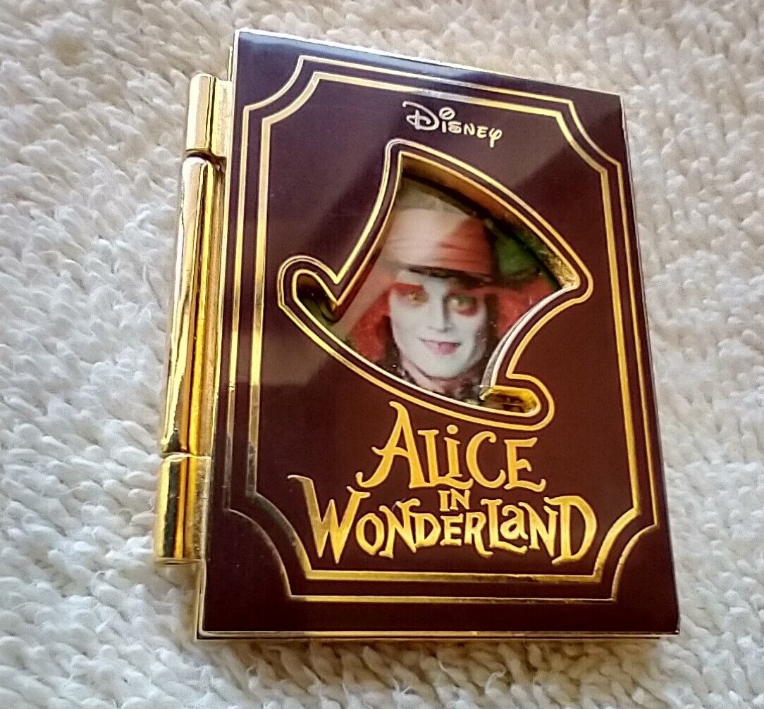 Disney Alice in Wonderland Pin Mad Hatter Johnny Depp Paris 2010 Hinged LE 900