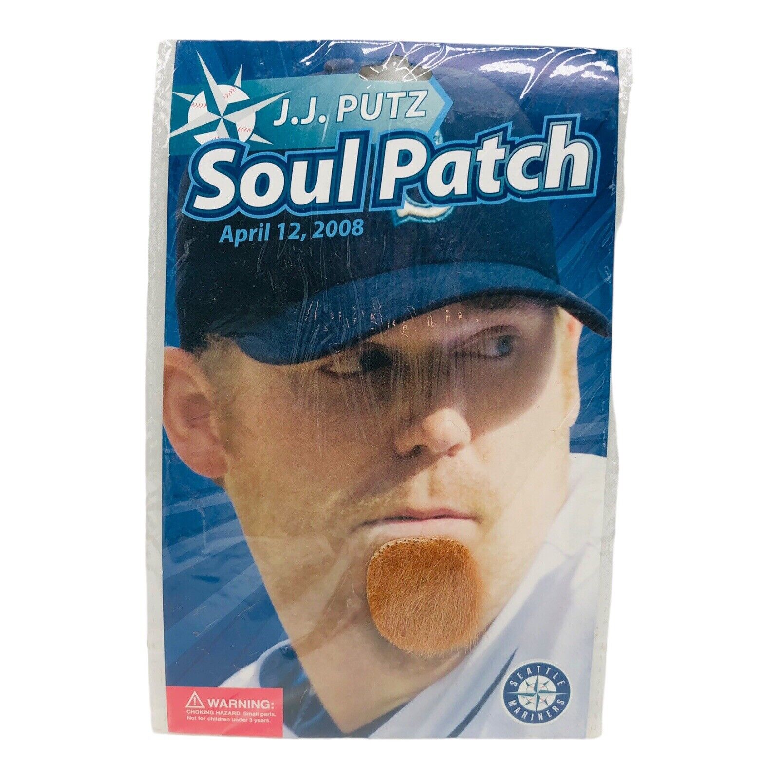 NEW JJ Putz SOUL PATCH SGA SEATTLE MARINERS Red Faux Facial Hair Cosplay Costume