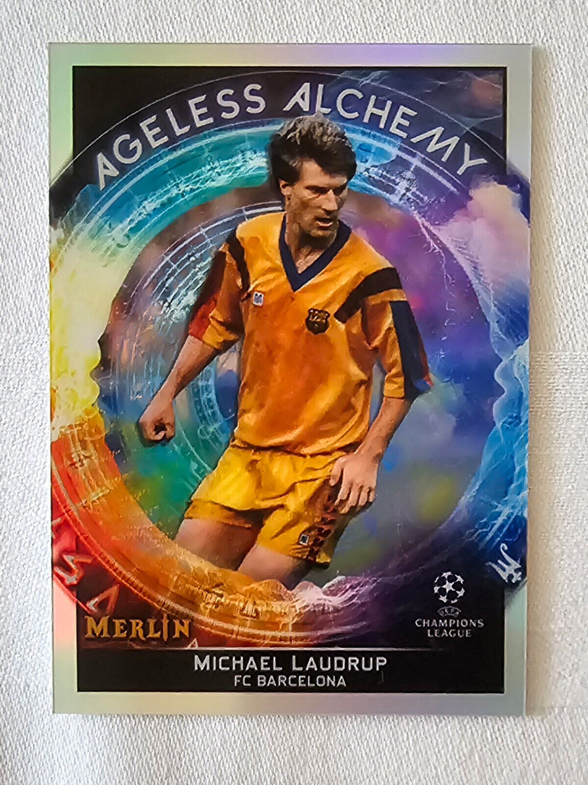 Michael Laudrup Barcelona 1993-94 Topps Merlin Soccer 2022 Ageless Alchemy UEFA