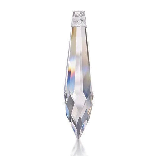 Clear Asfour Crystal, Drop Prisms,  Suncatcher – 76mm  Crystal Prism - 1 Hole
