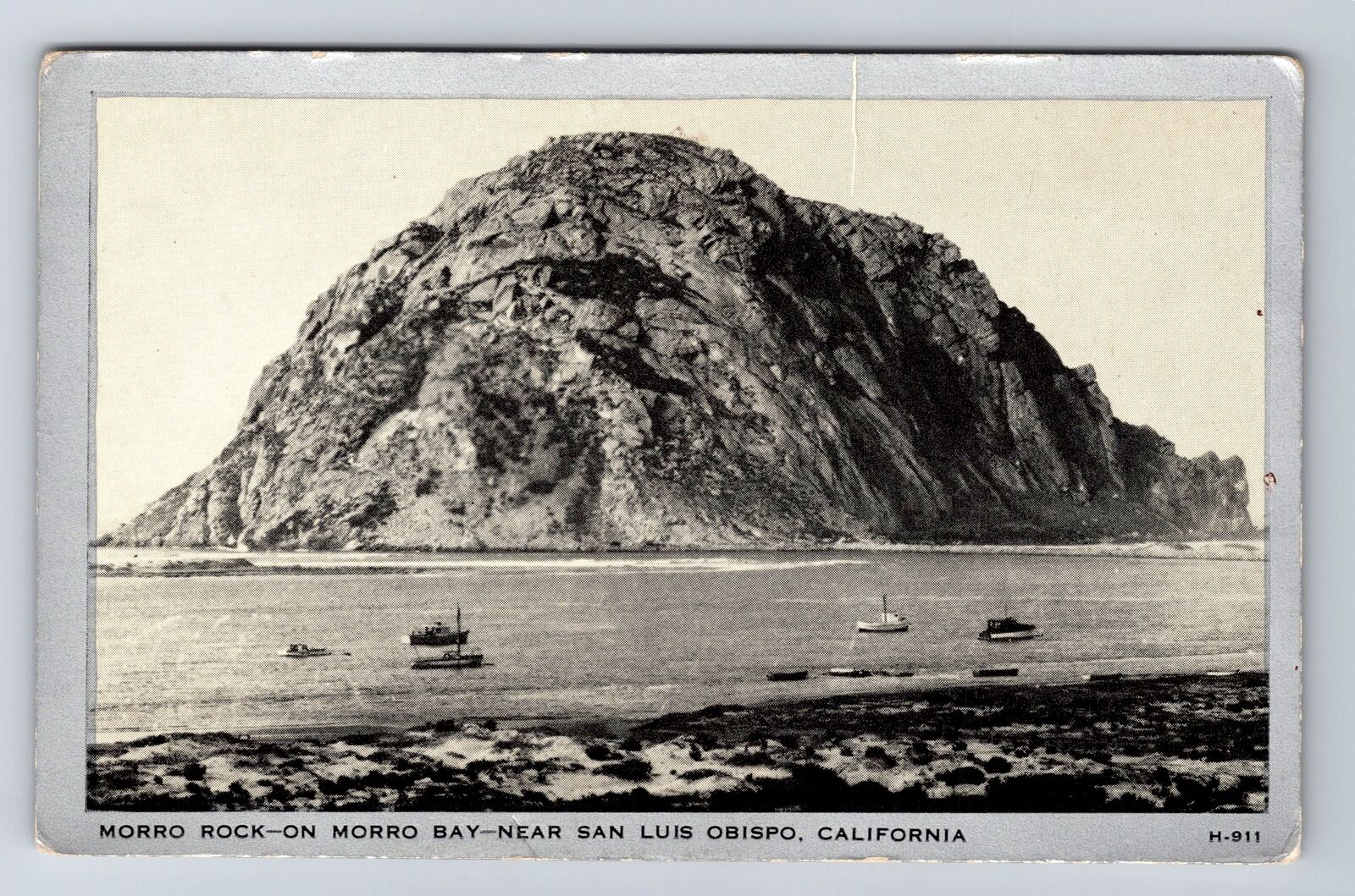 San Luis Obispo CA-California, Morro Rock On Morro Bay, Vintage Postcard