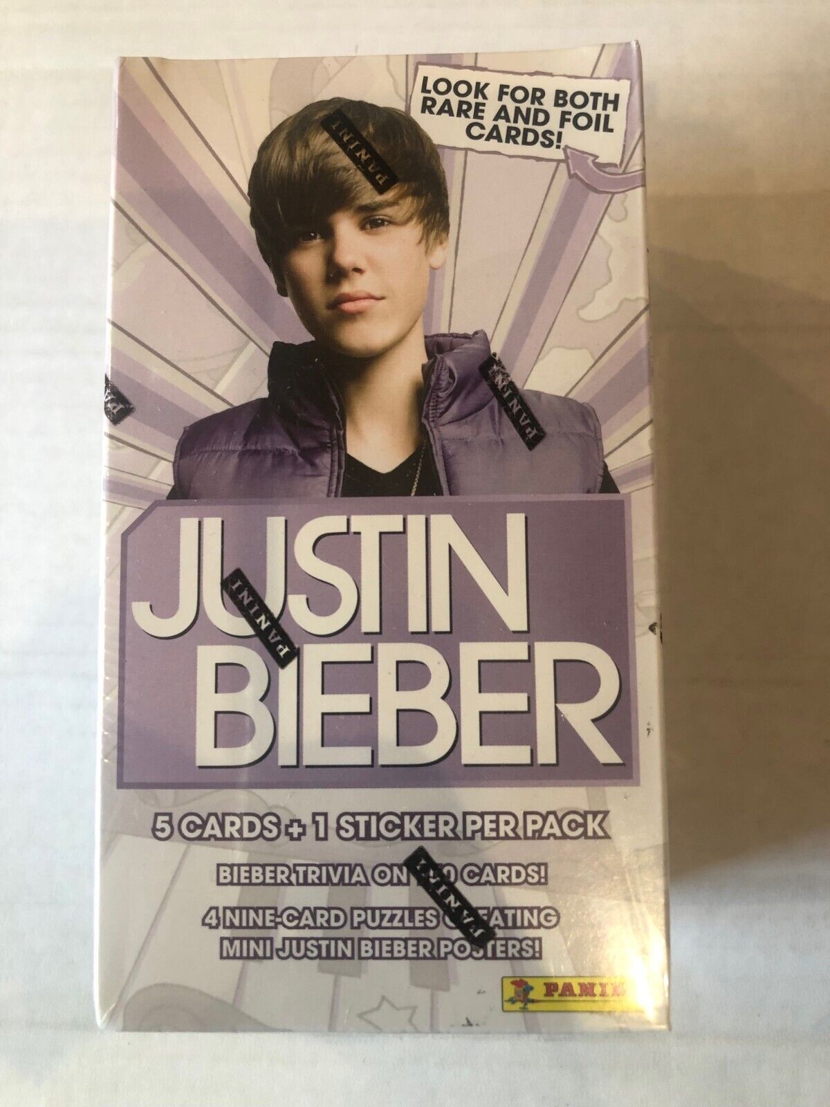 2010 Panini Justin Bieber Blaster Box Unopened Sealed 9 Packs Drake Rookie RC
