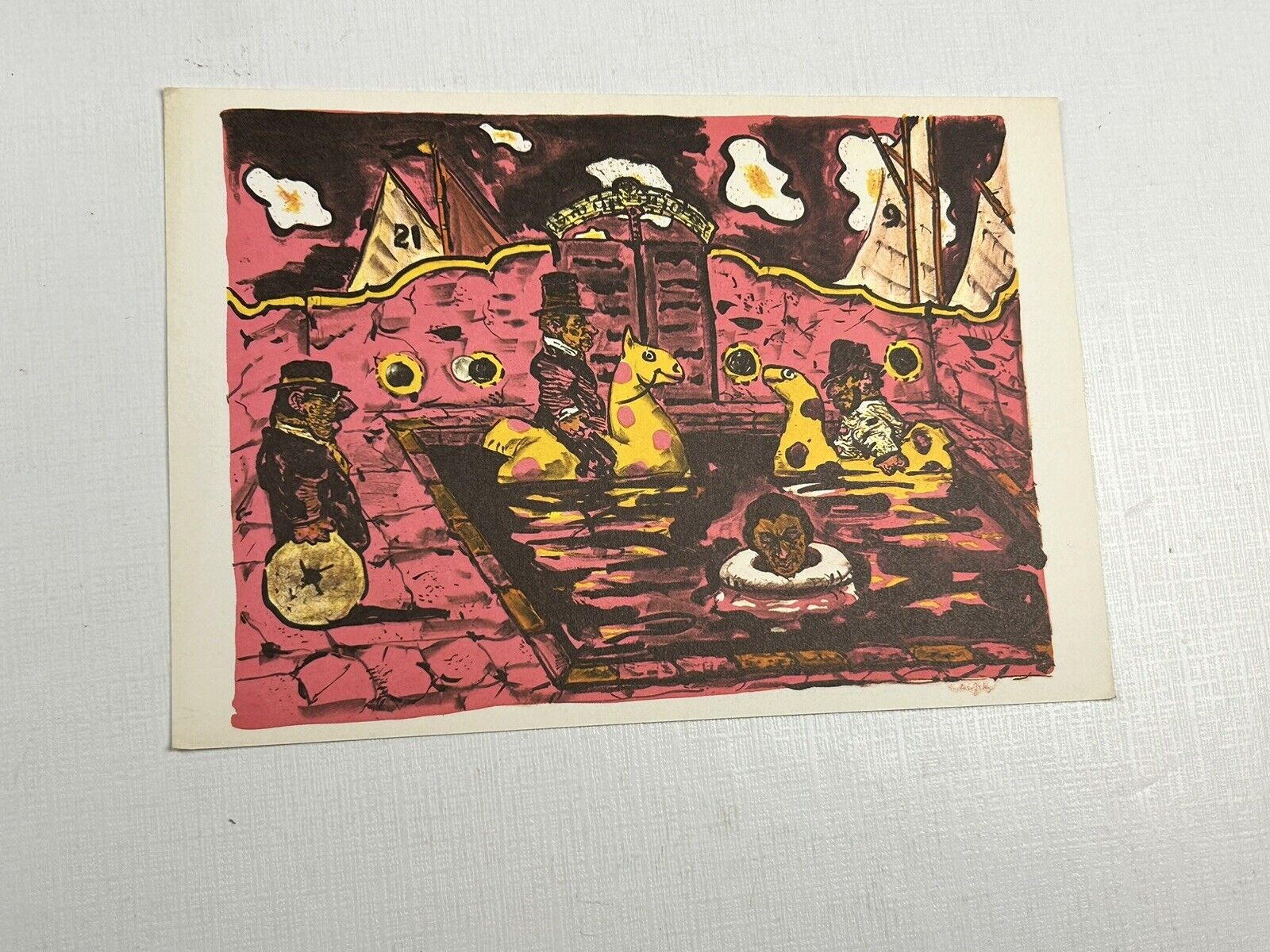 Postcard Artist Seymour Rosofsky 1968 Graphic Gallery San Francisco 
