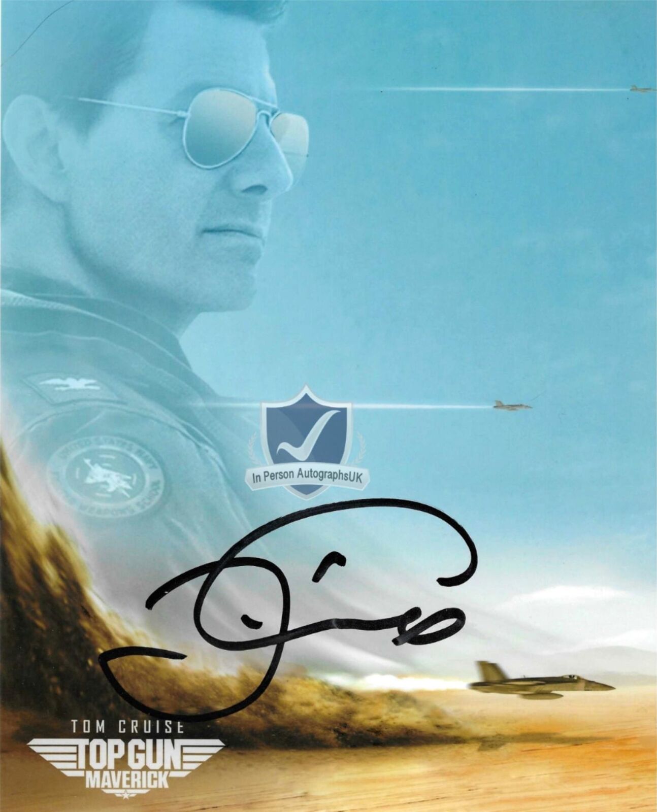 Tom Cruise Signed 10x8 Photo TOP GUN MAVERICK OnlineCOA AFTAL #12
