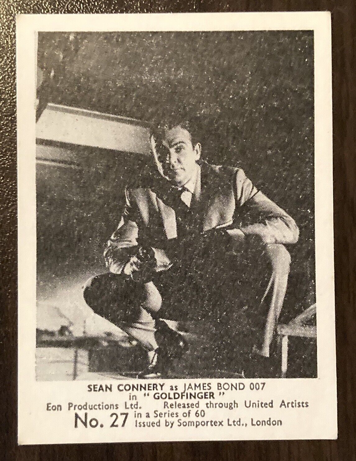 1964 JAMES BOND Somportex Film Scene #27 Sean Connery High Grade NO CREASES RARE