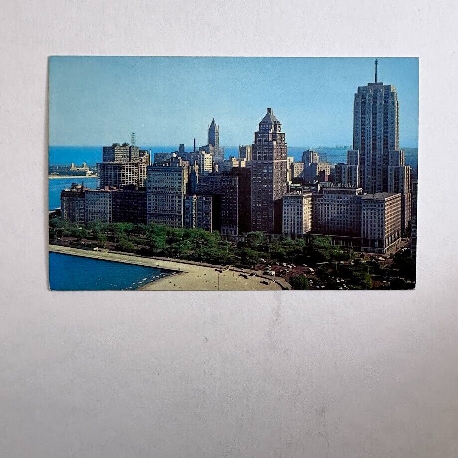 Drake Hotel Chicago Vintage Postcard Lake Michigan Shoreline City View
