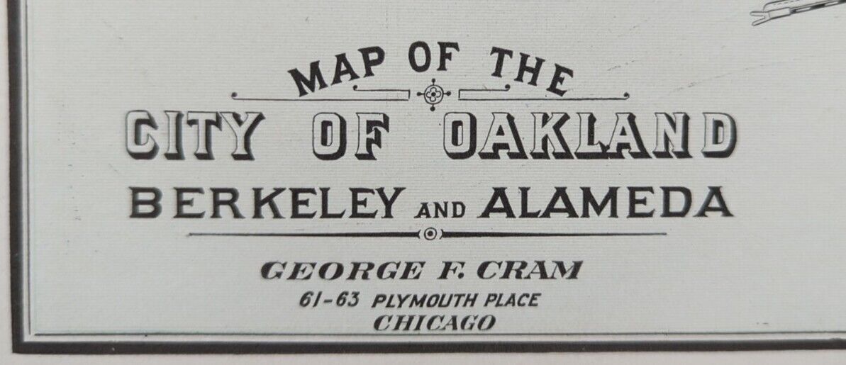 Vintage 1901 OAKLAND BERKELEY ALAMEDA CA Map 22
