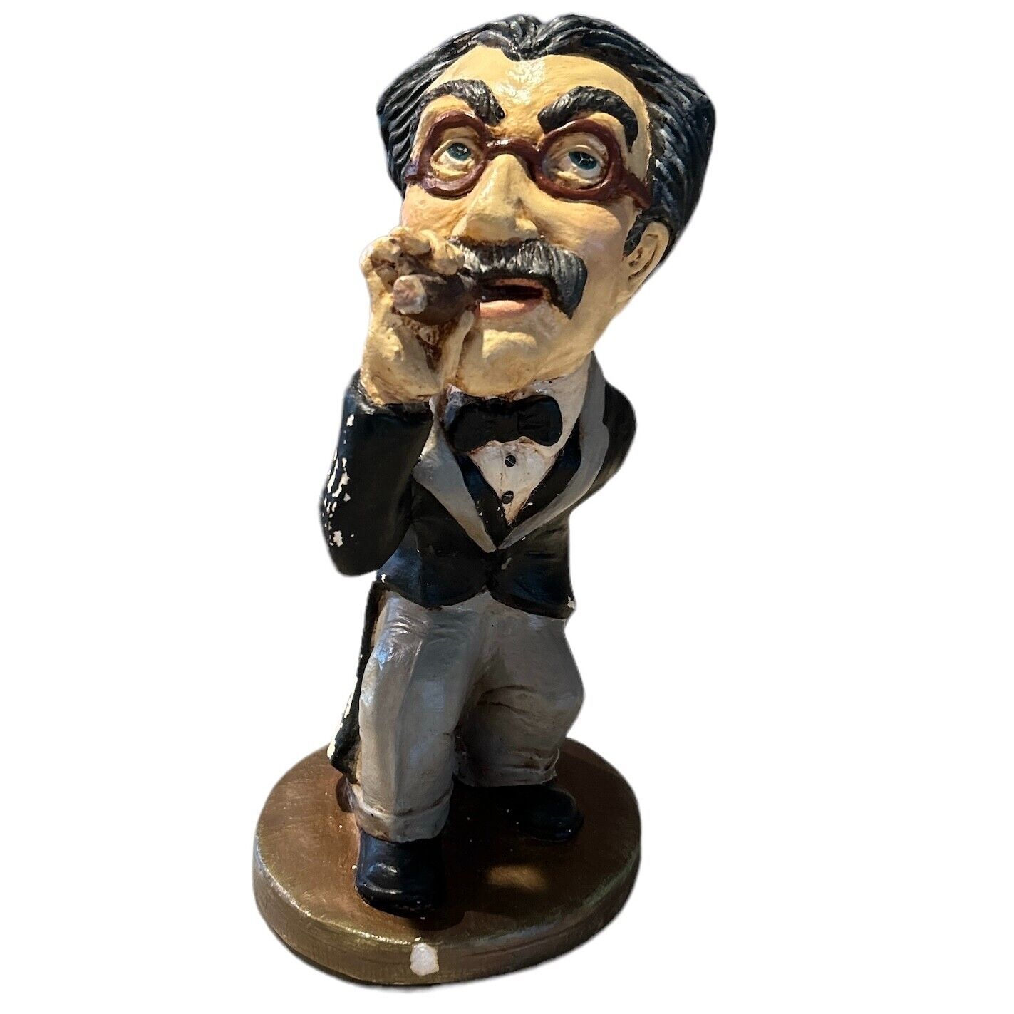 Rare Vintage Whiteart Studios 1974 Signed Groucho Marx Chalkware Statue Art