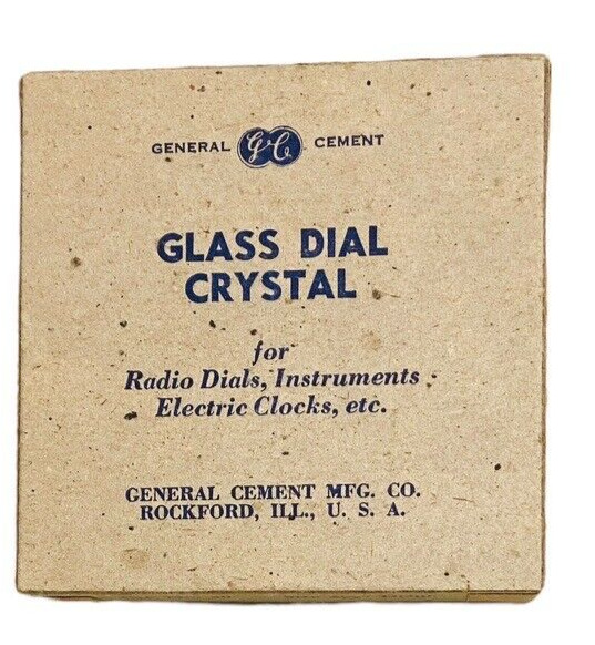 Vtg General Cement 2 1/2” Round Convex VTF Clock Replacement Glass Dial Crystal