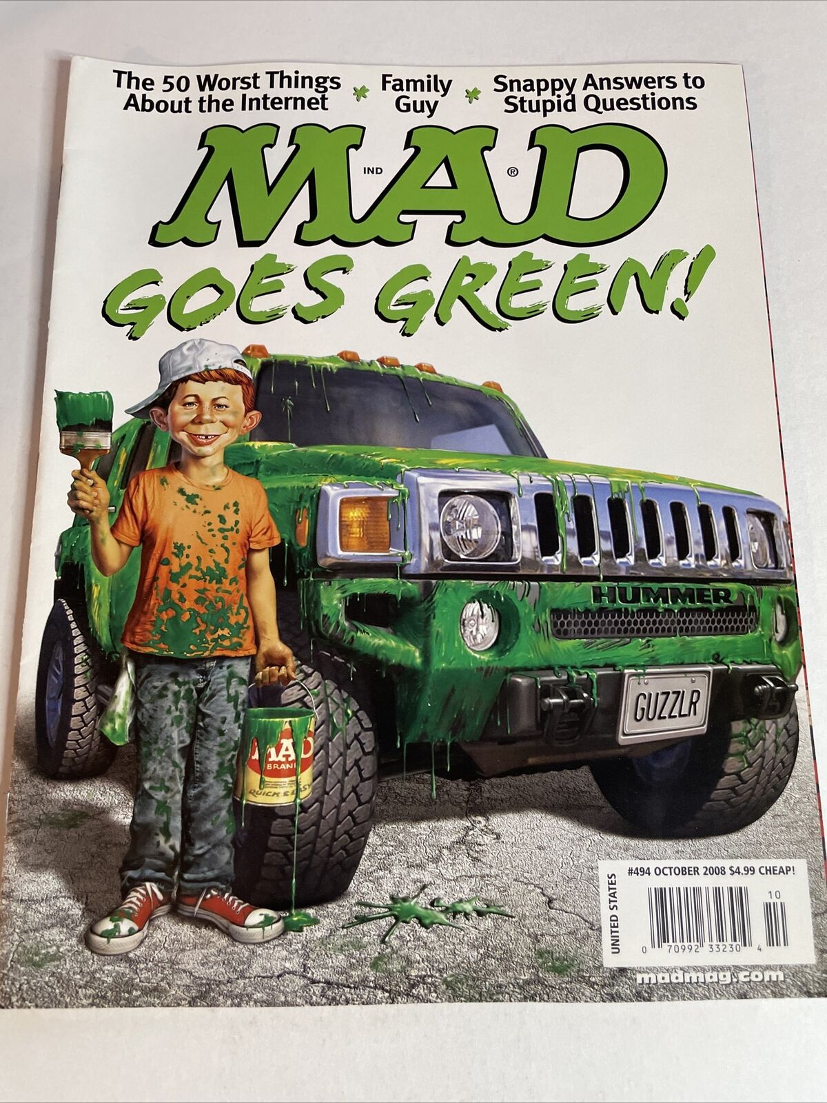 MAD MAGAZINE #494 October 2008 Mad goes green - Bagged & Boarded