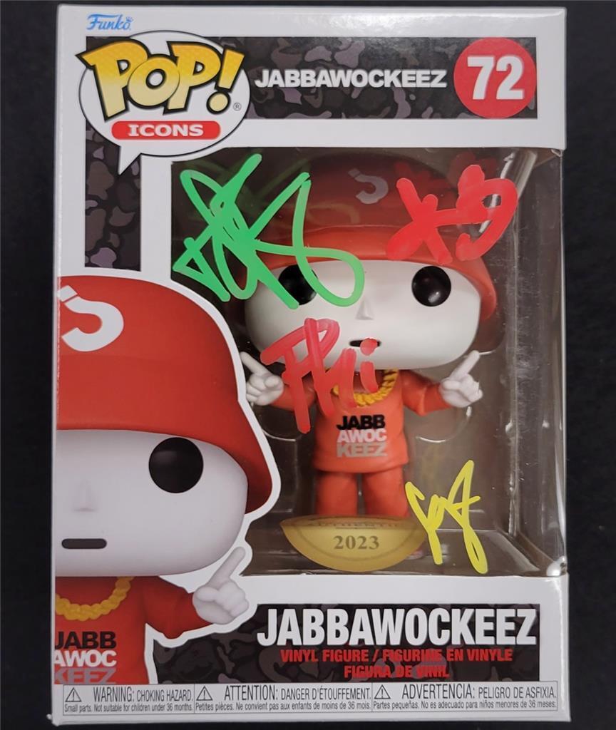Jabbawockeez authentic signed Funko Pop 72 vinyl figure Wockshop w/ 4 autographs