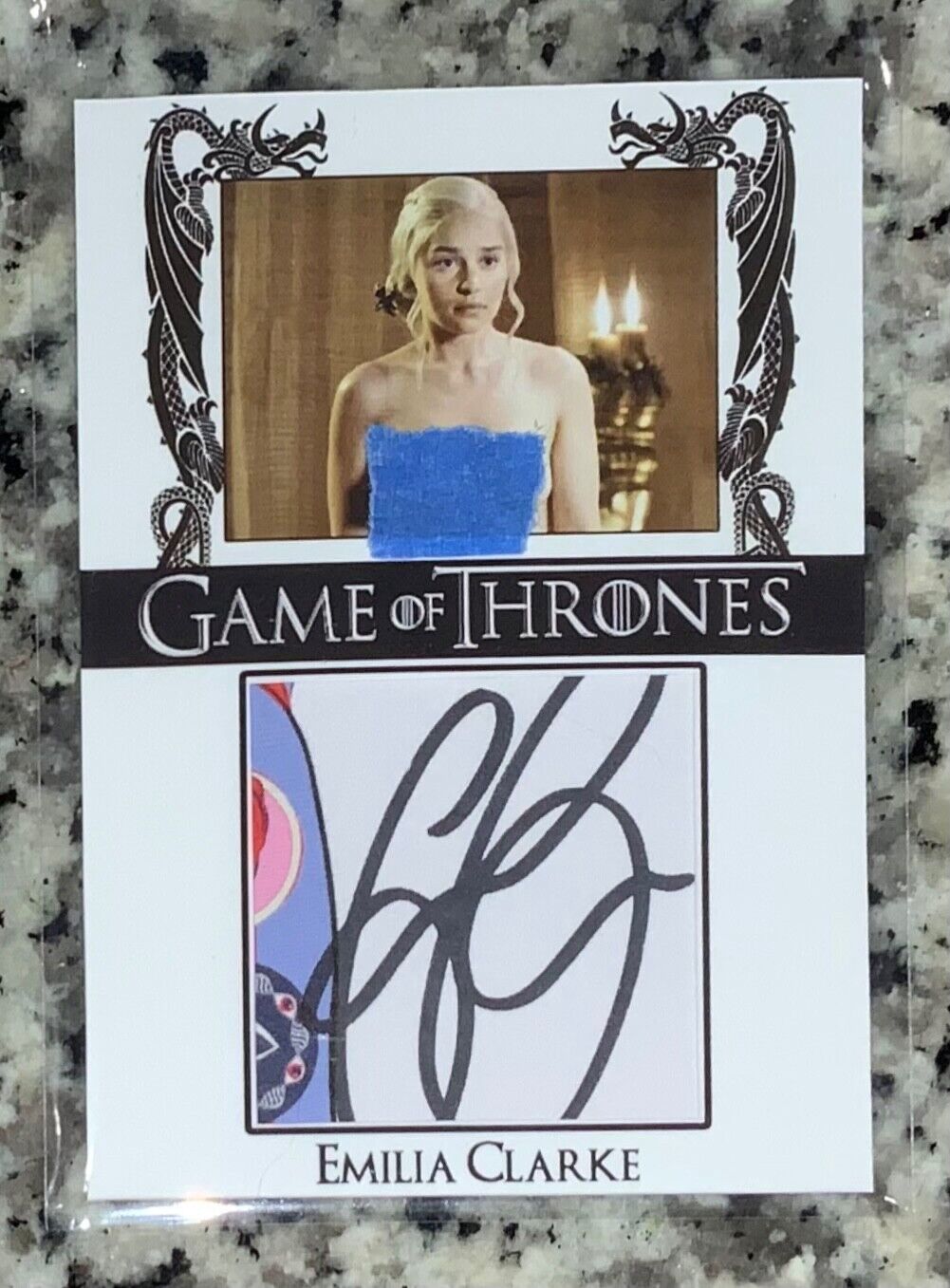 Game of Thrones GOT Emilia Clarke Auto Autograph Cut Trading Card F PSA BAS IT