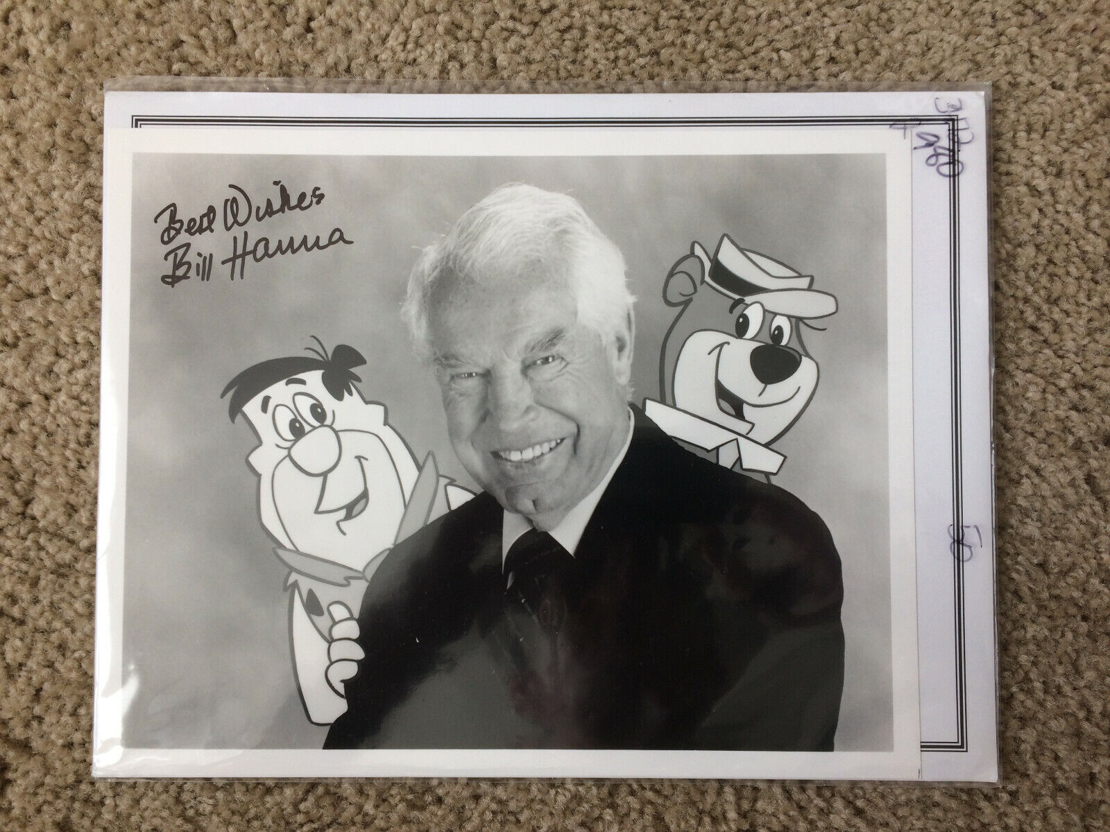 Bill Hanna Glossy Signed Photograph with certificate - new in package