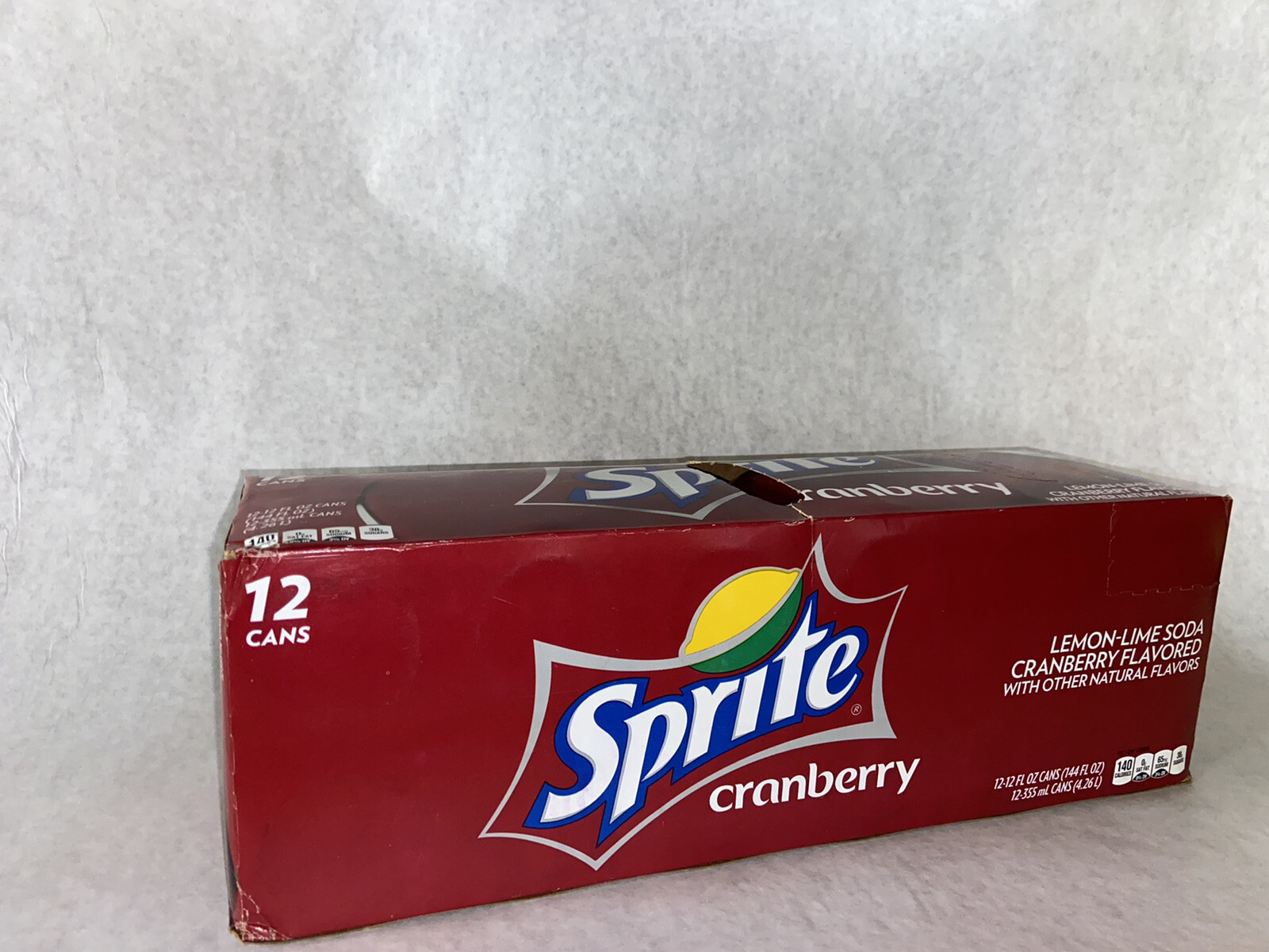 UNOPENED 12 OZ. 12 PACK SPRITE CRANBERRY ORIGINAL (DISCONTINUED) for