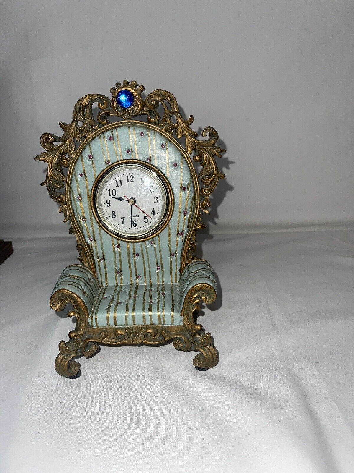 Milson & Louis Hand painted Clock Decor Colorful Chair WORKS Battery Included