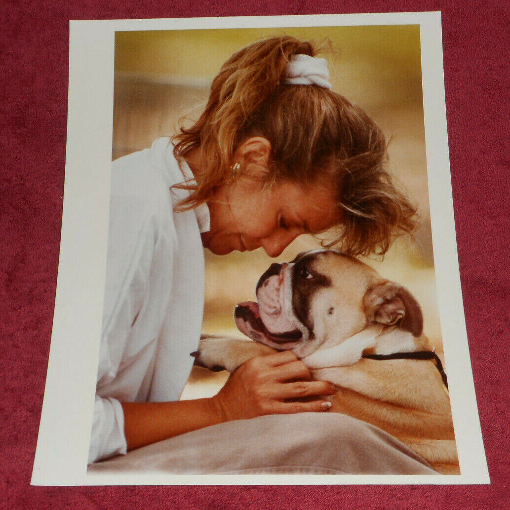 1990 Press Photo Robin Martin & Pet Bulldog Basil