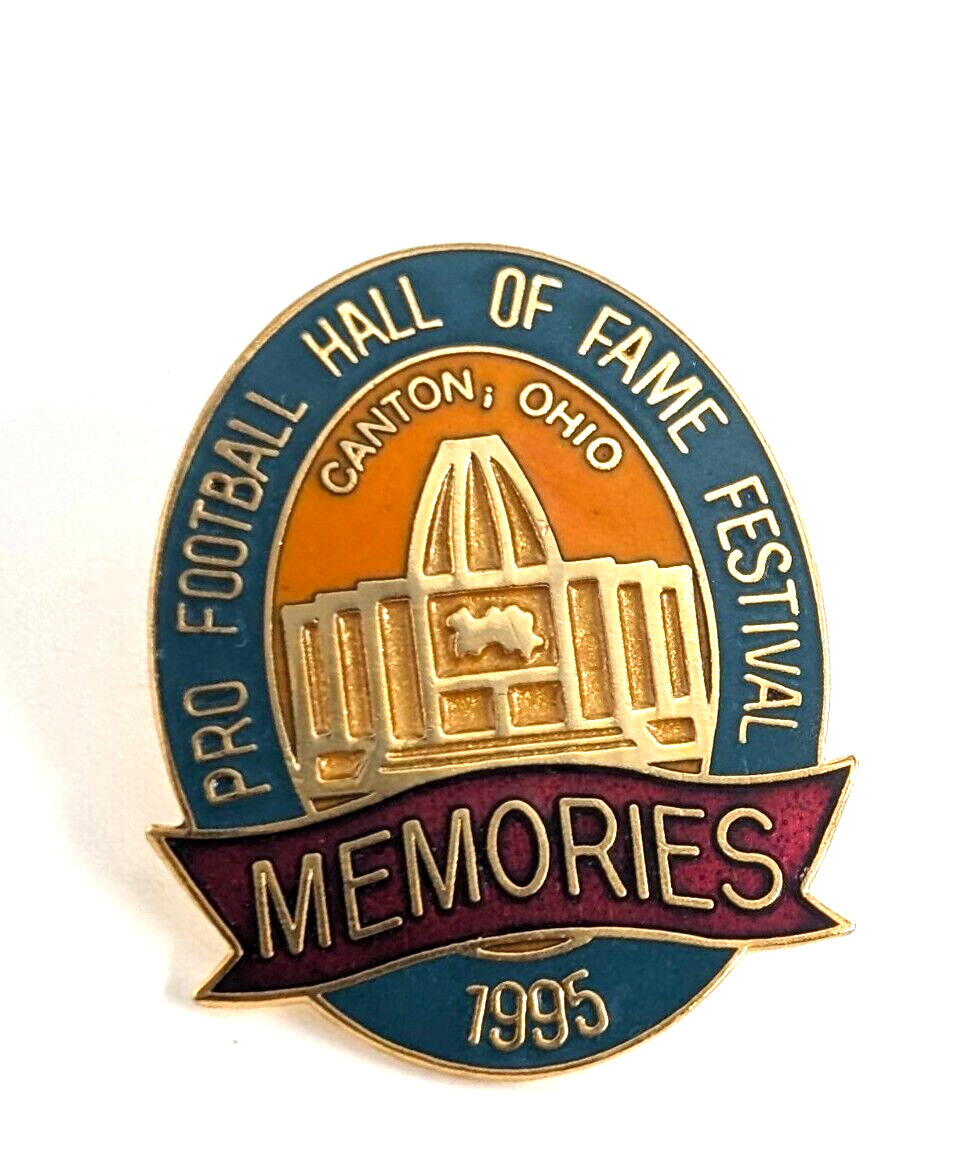 1995 Pro Football Hall Of Fame Festival Memories Canton Ohio Enamel Pin Souvenir