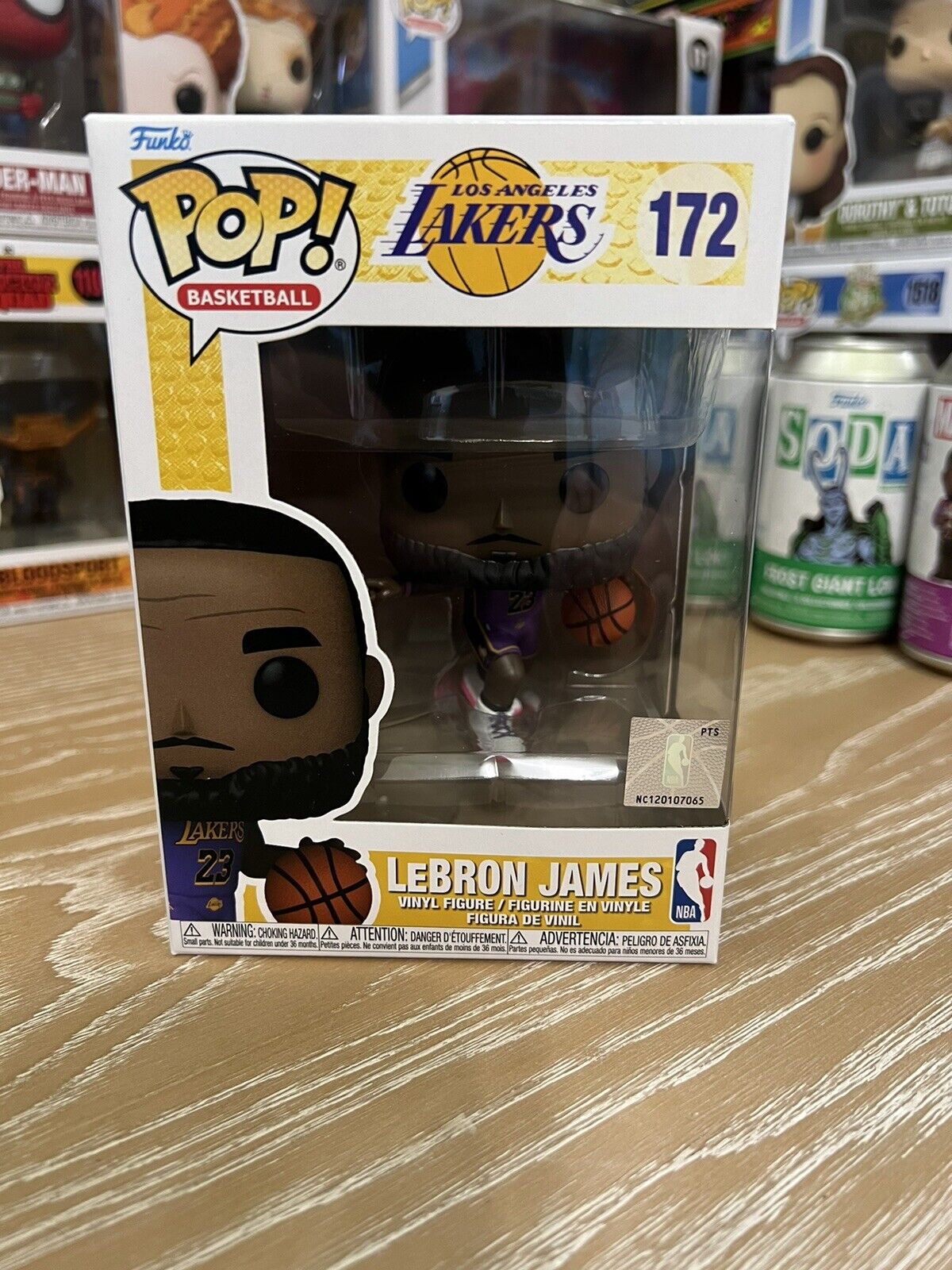 NBA K LA Lakers LeBron James Funko Pop Vinyl Figure #172 New In Box