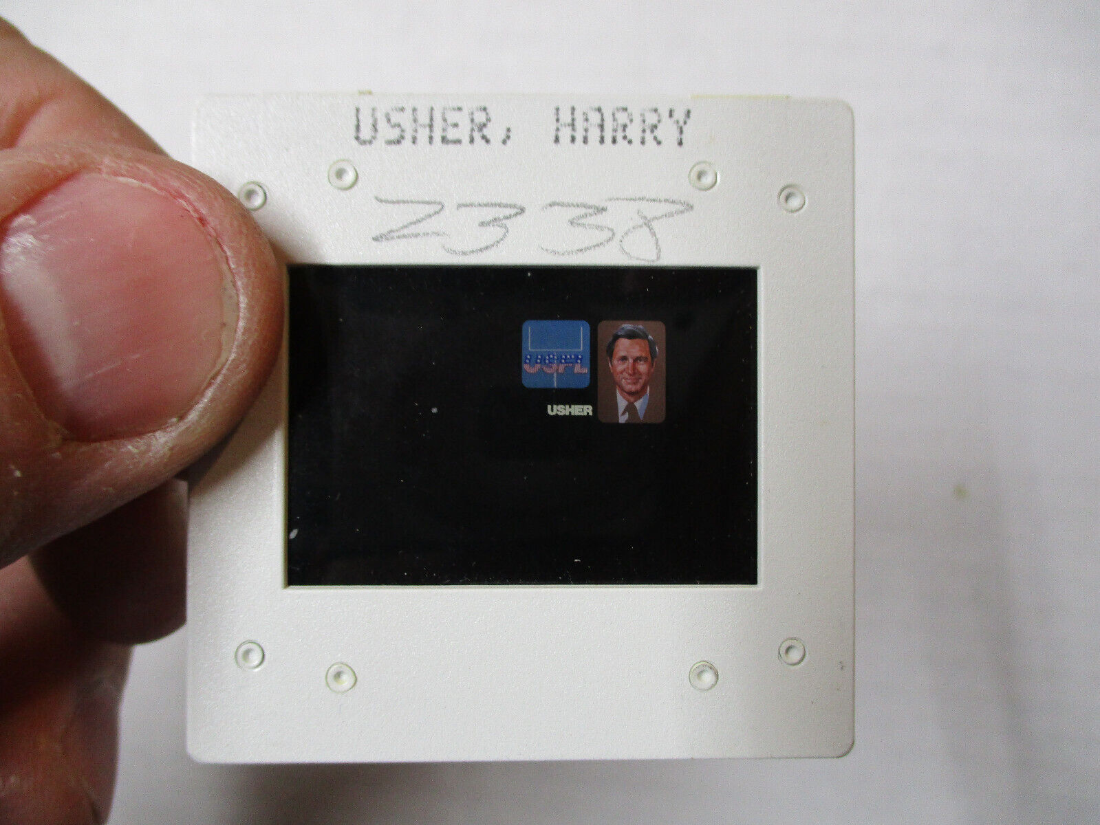 Vintage 1980's Harry Usher USFL Football Negative Slide 2 Inches