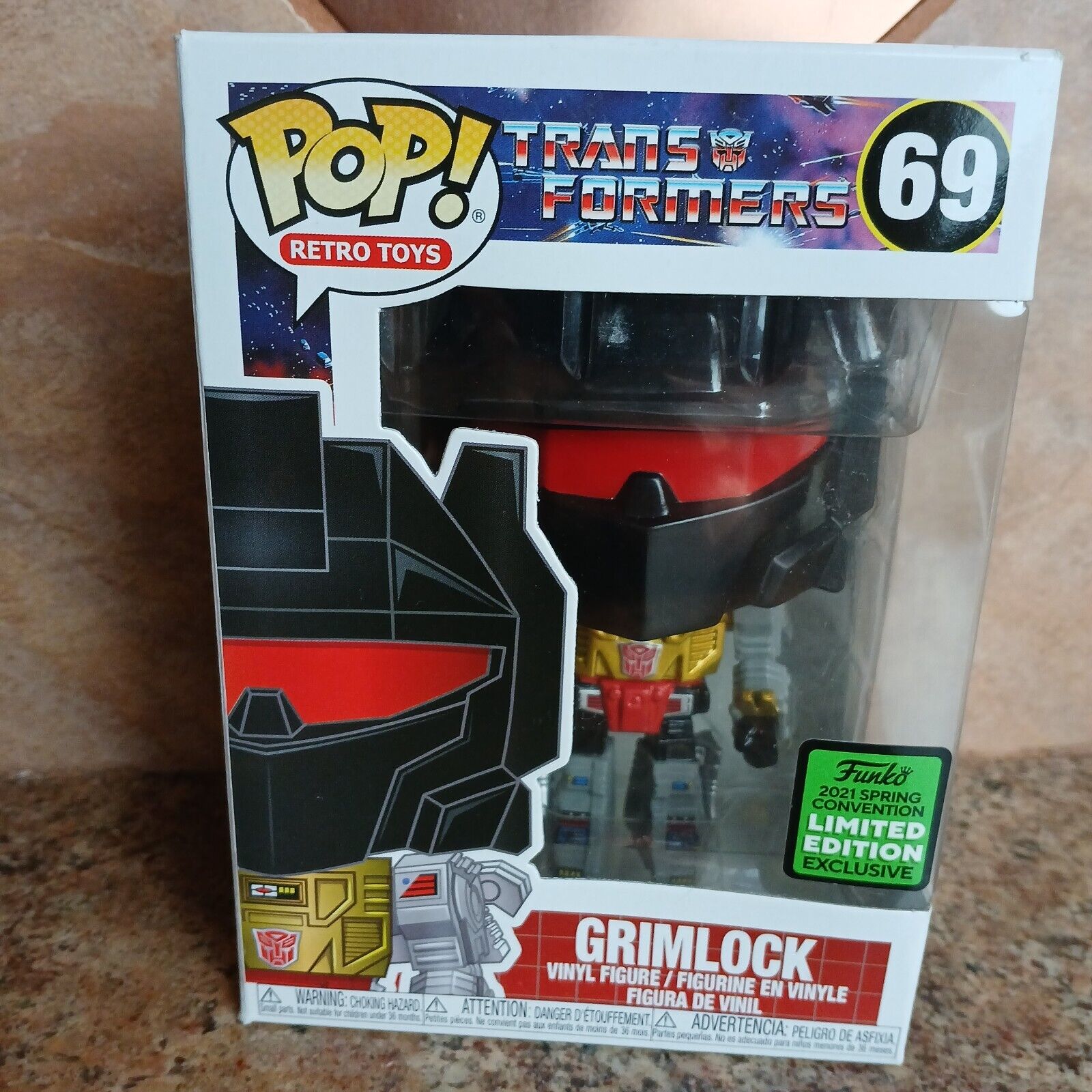 Funko POP Retro Toys Transformers Grimlock 69 Spring Convention with Protector