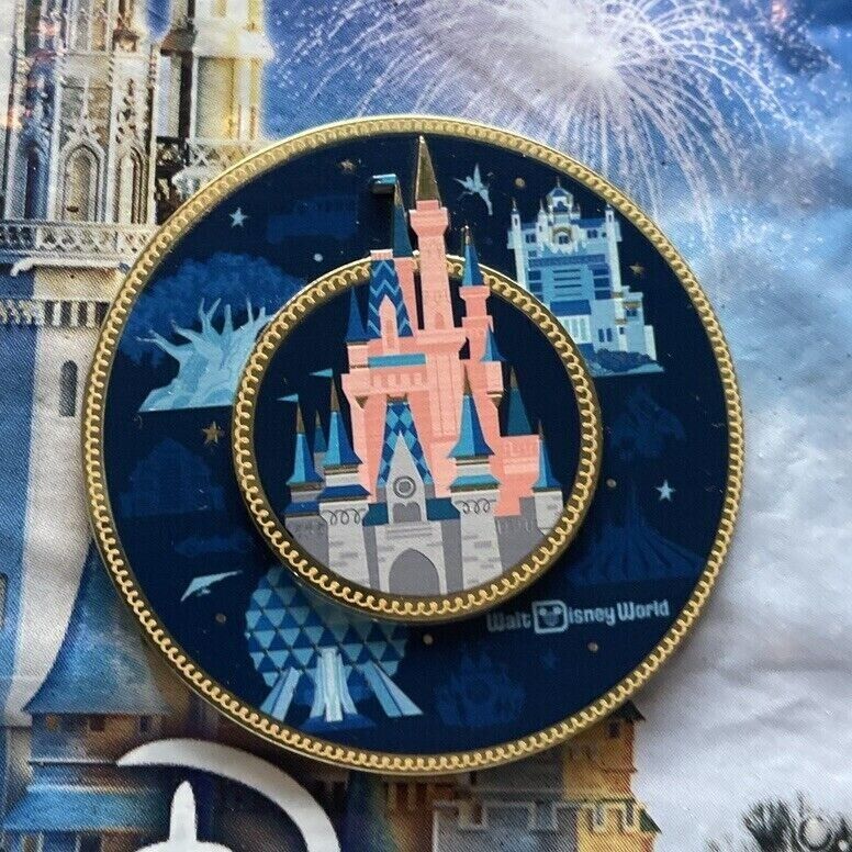 2024 Walt Disney World 4 Parks Icons Magic Animal Epcot Hollywood Metal Magnet