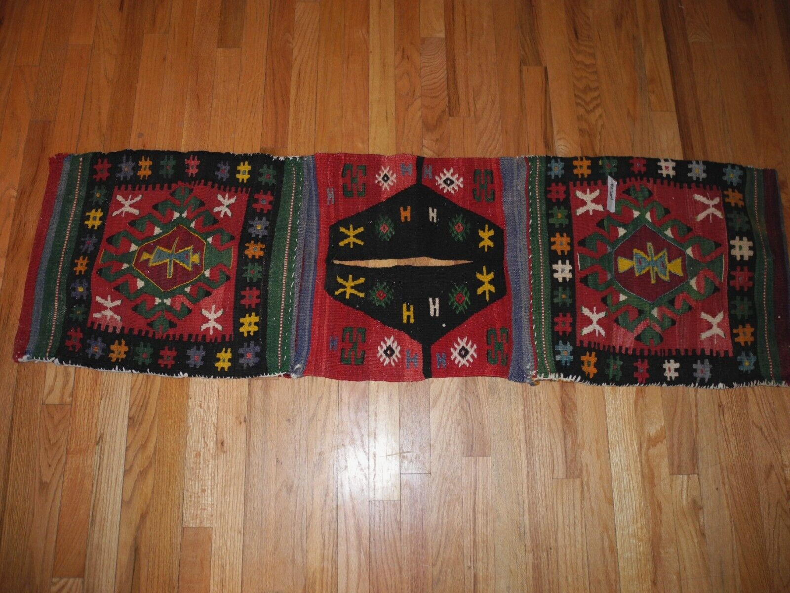 VTG.Handwoven Camel Saddle Pocket Bag Primitive Blanket Folk Art Wool,19\