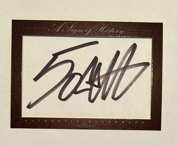 50 CENT Curtis Jackson A Sign Of History Signed Custom Cut AUTOGRAPH Card Fifty
