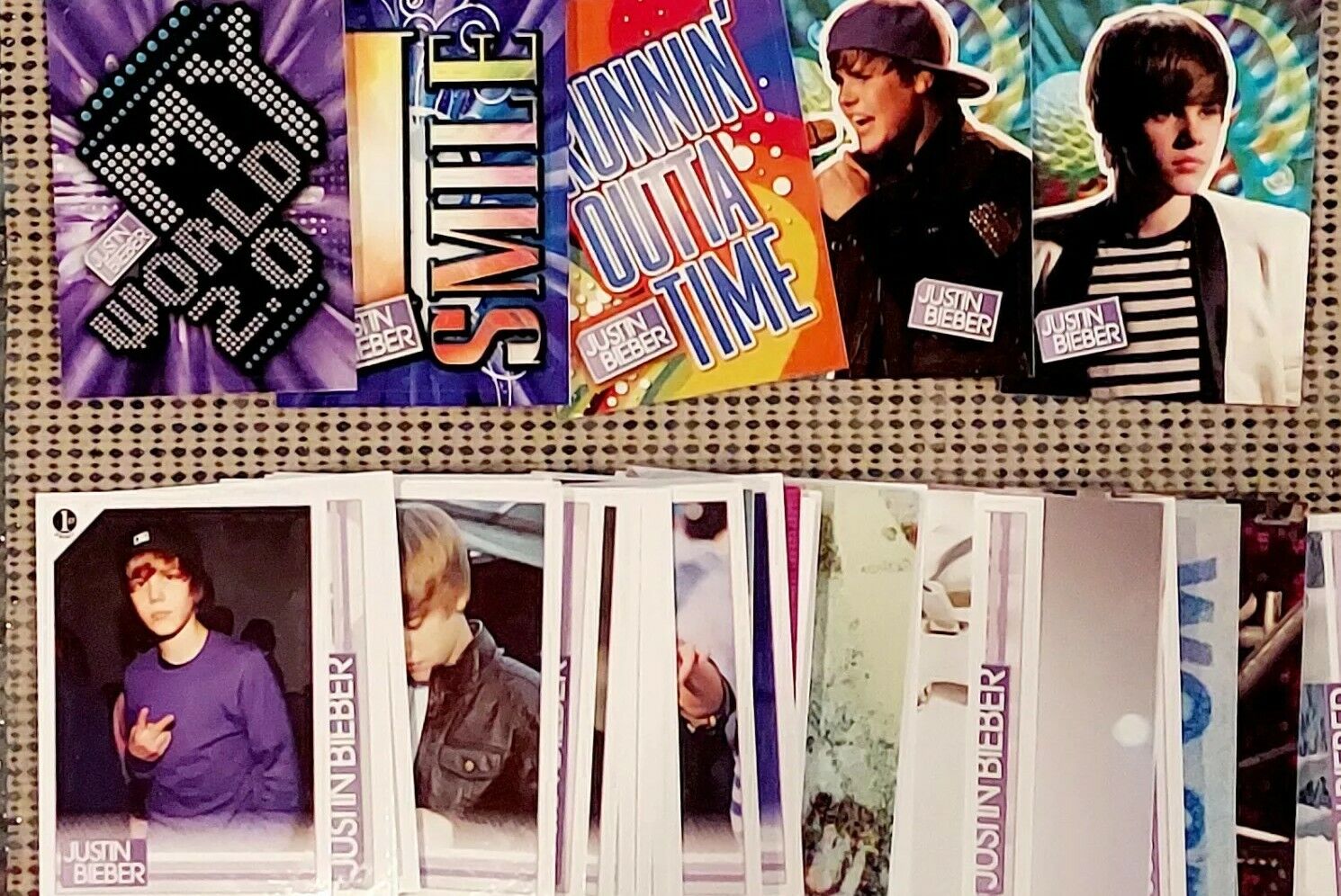 Justin Bieber 2010 Panini 1st Print (LOT OF 100 CARDS + 10 STICKERS) RARE ROOKIE